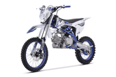 [Clearance] Junior/Adult BRZ Racing Pro 140cc Manual Dirt Bike 17/14" Big Wheel — Blue
