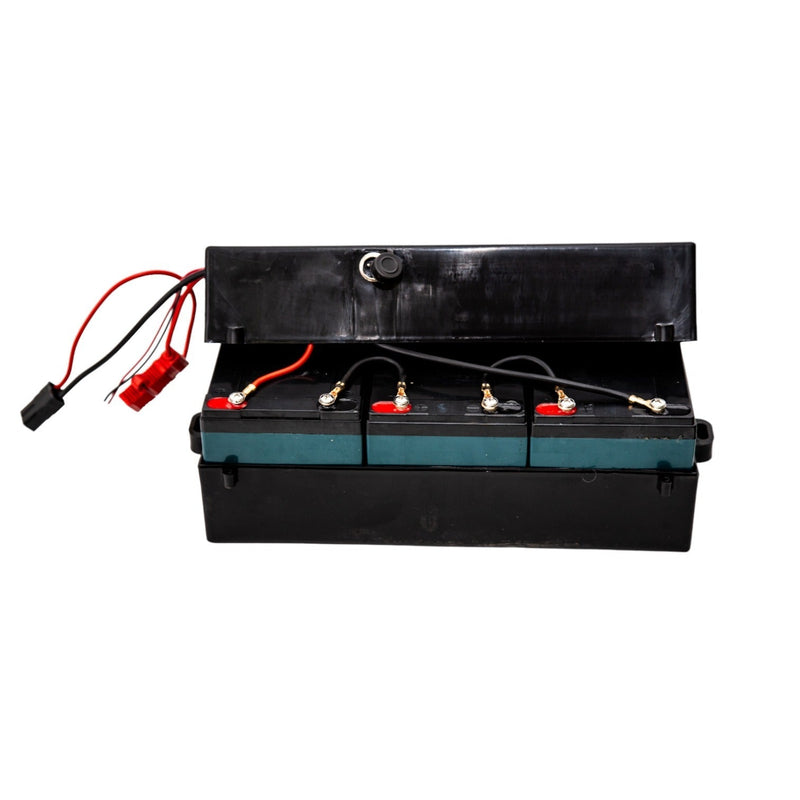 Electric Quad Bike 36 Volt Battery Pack With Charging Port & Fuse Holder 3 x 12v Batteries
