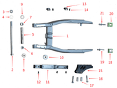 BRZ 72v thunder pro rear fork middle spacer