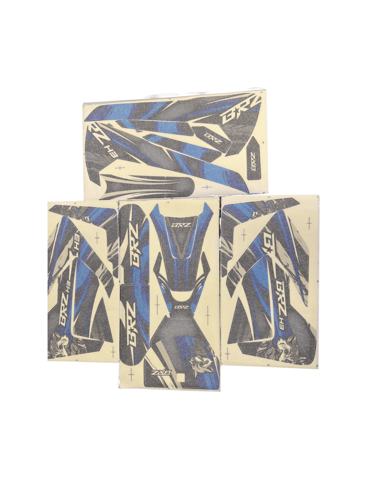 BRZ 72V Neon Thunder Pro Stickers Blue