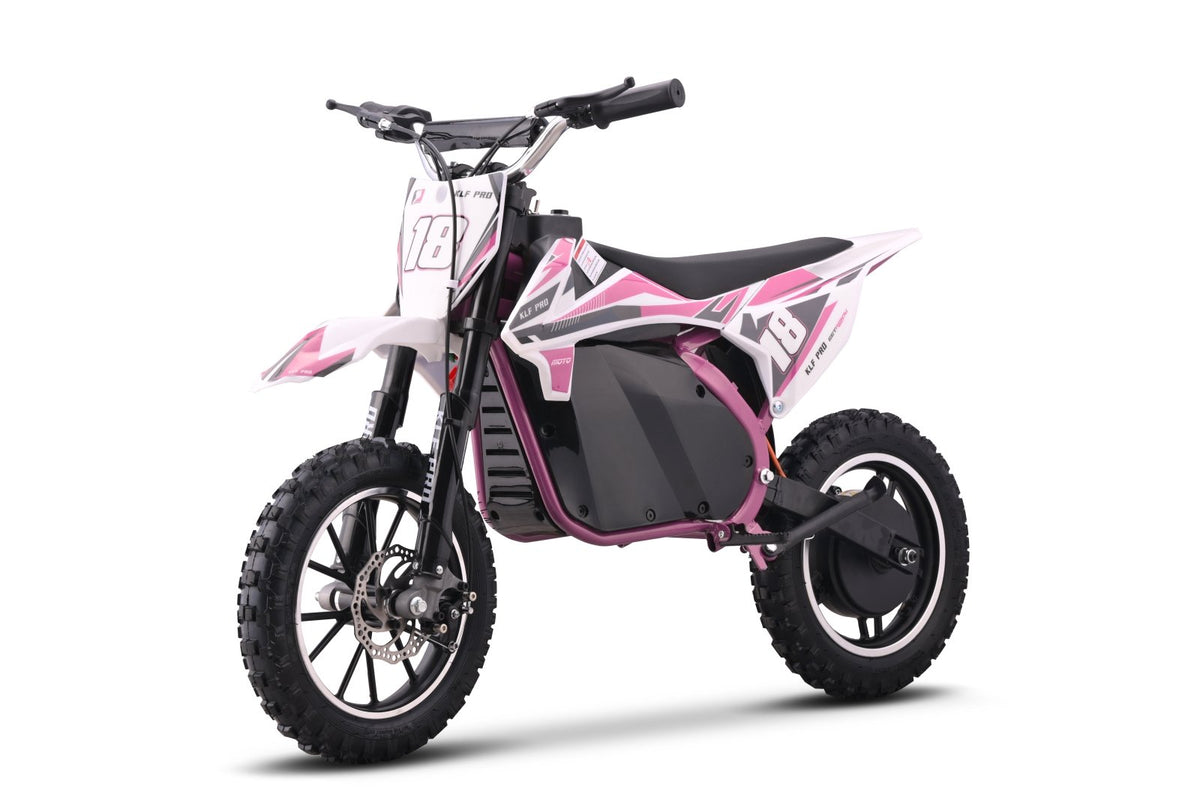 Mini KLF Pro 36V 800W Kids Electric Dirt Bike — Pink